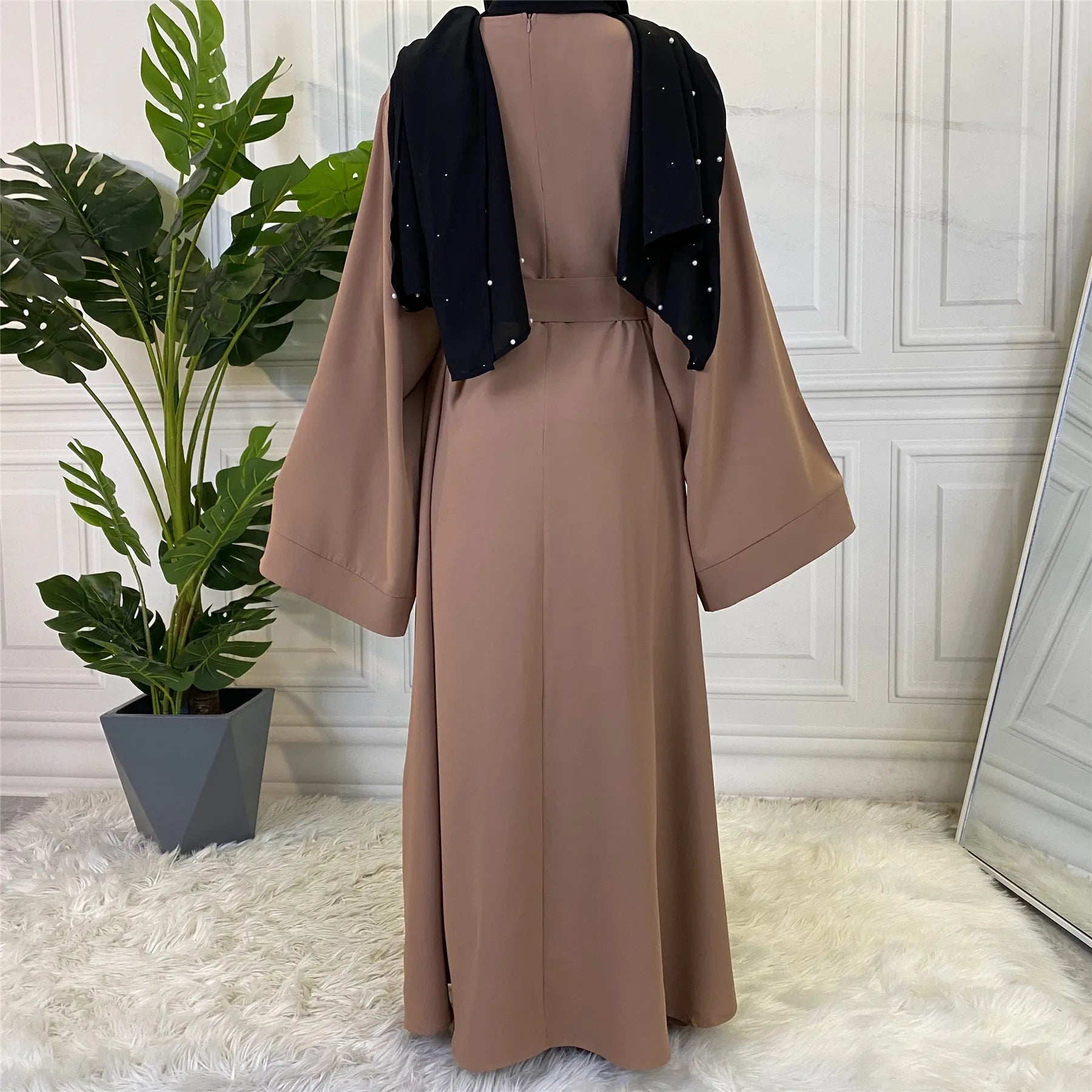 Dubai Elegant Long Abaya with Sash