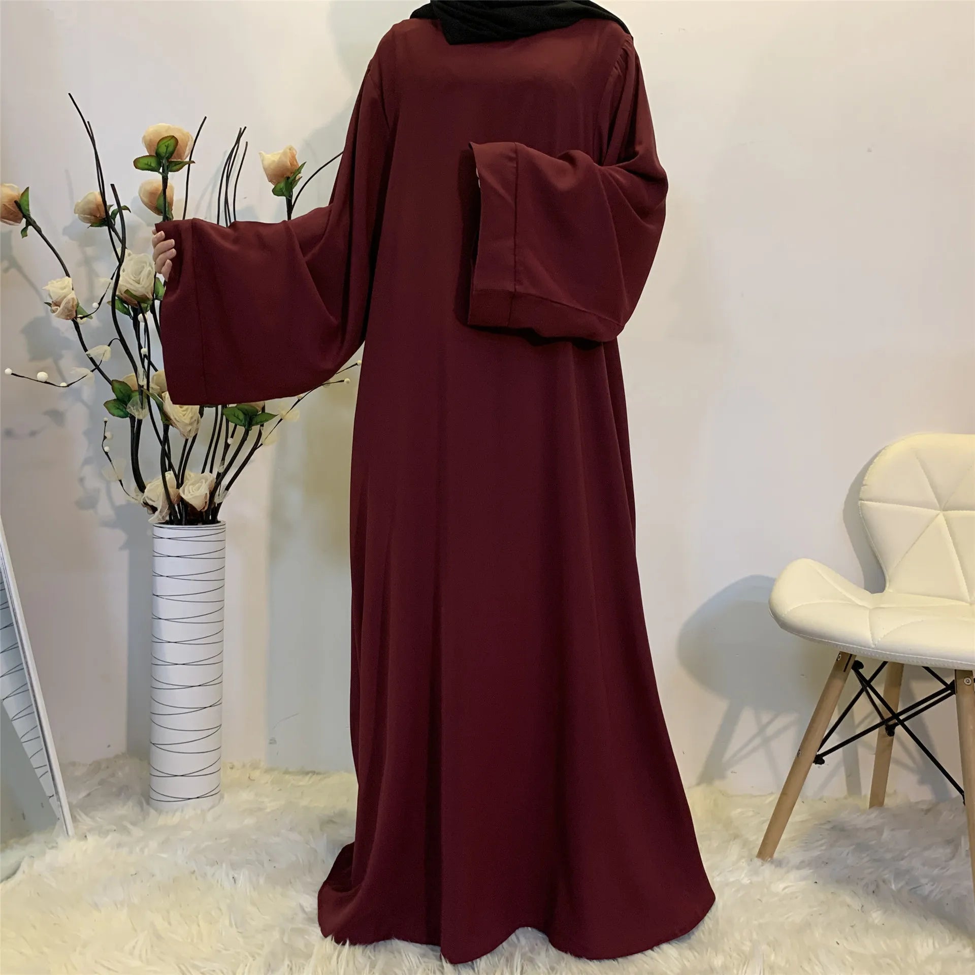 Dubai Elegant Long Abaya with Sash