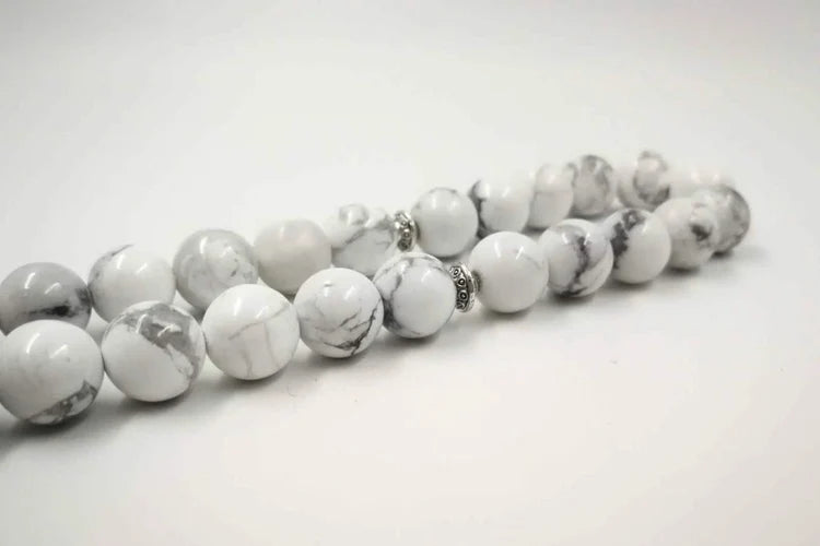 Howlite Stone Tasbih 99 Bead Misbaha with Marble Effect