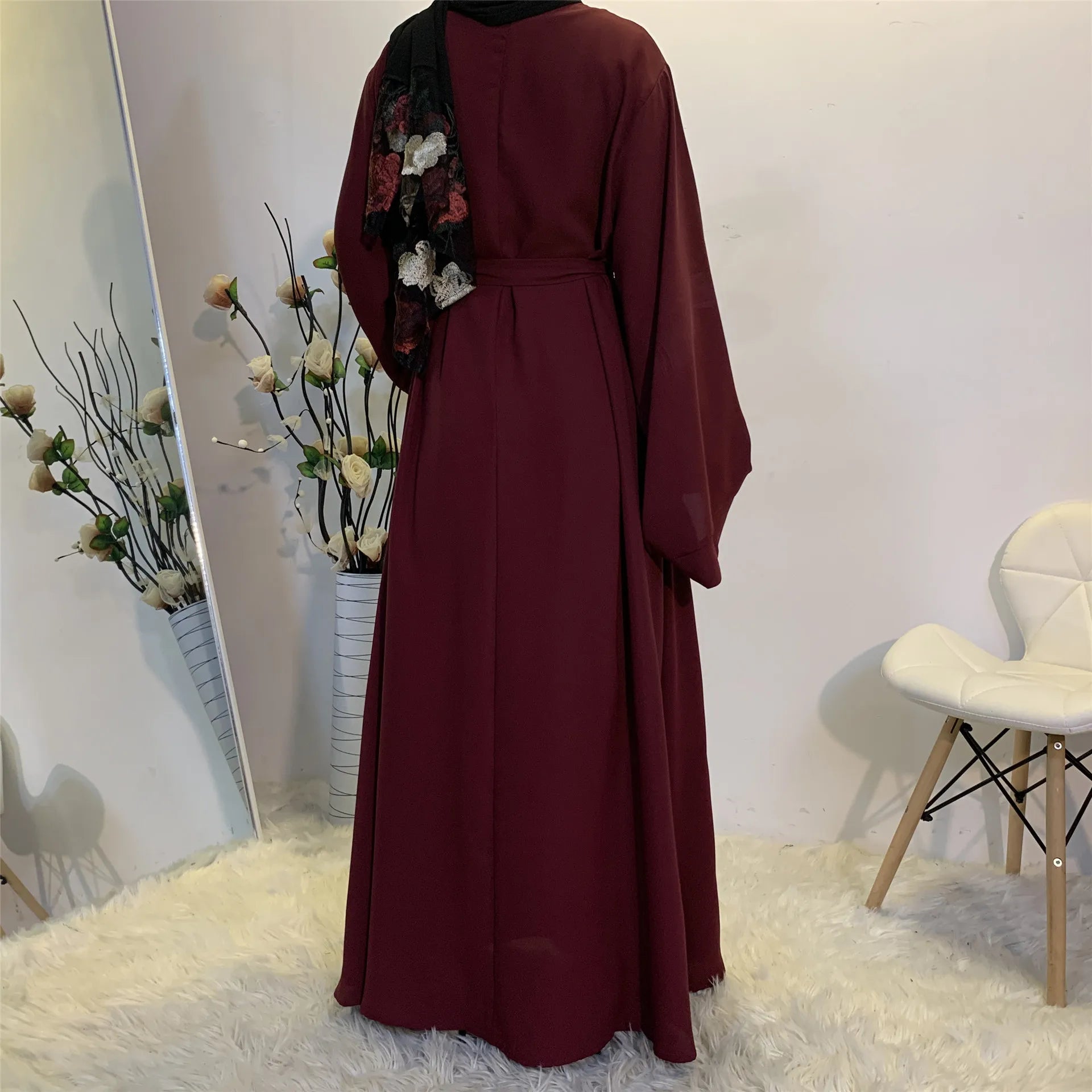 Dubai Elegant Long Abaya with Sash