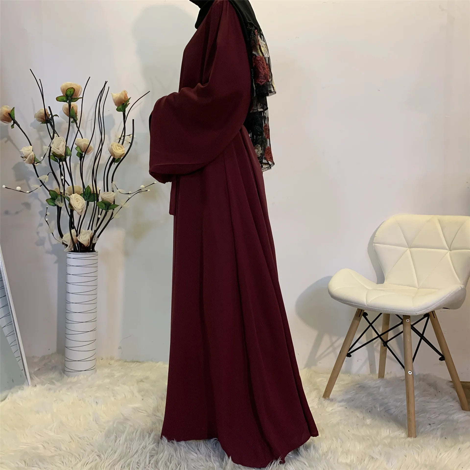 Dubai Elegant Long Abaya with Sash