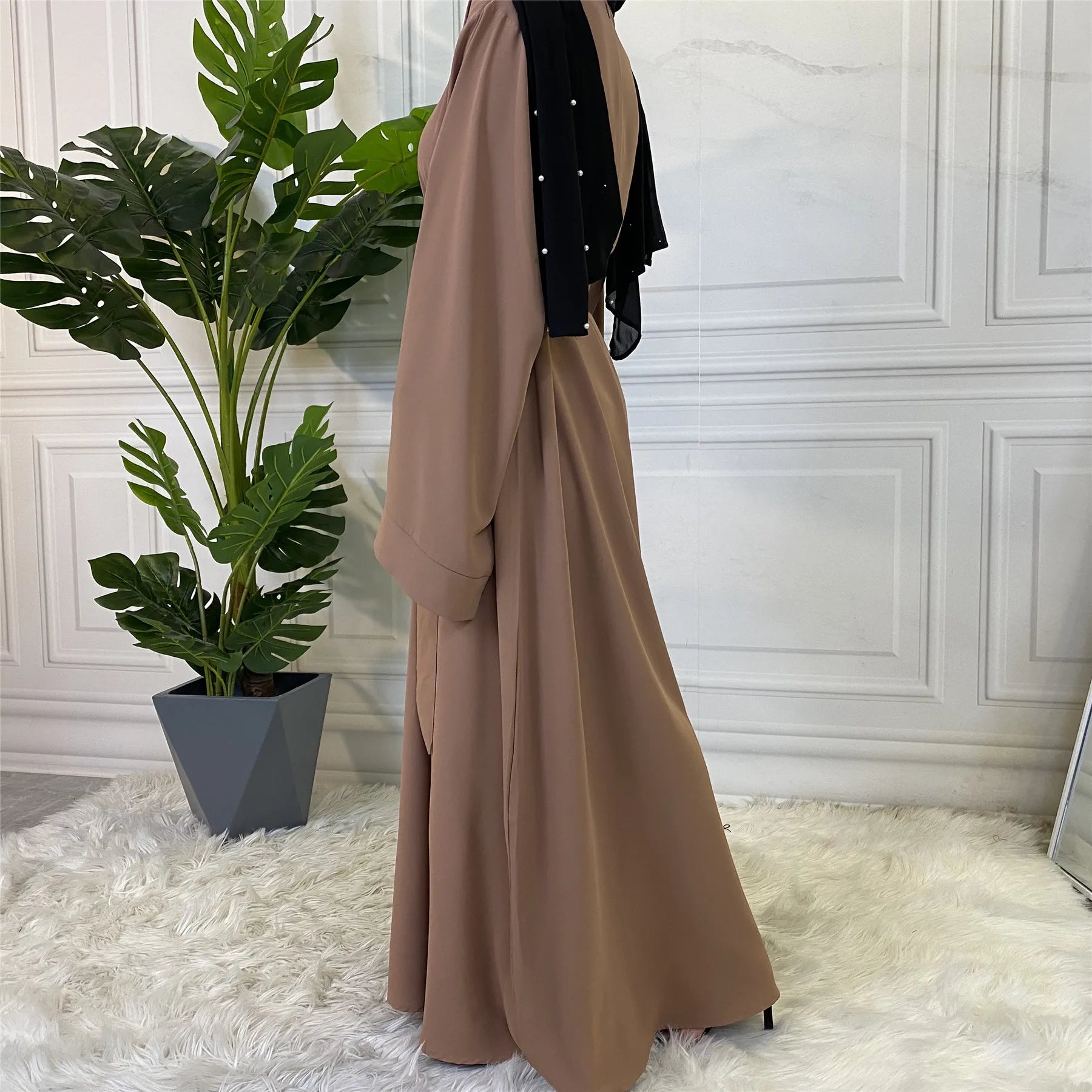 Dubai Elegant Long Abaya with Sash