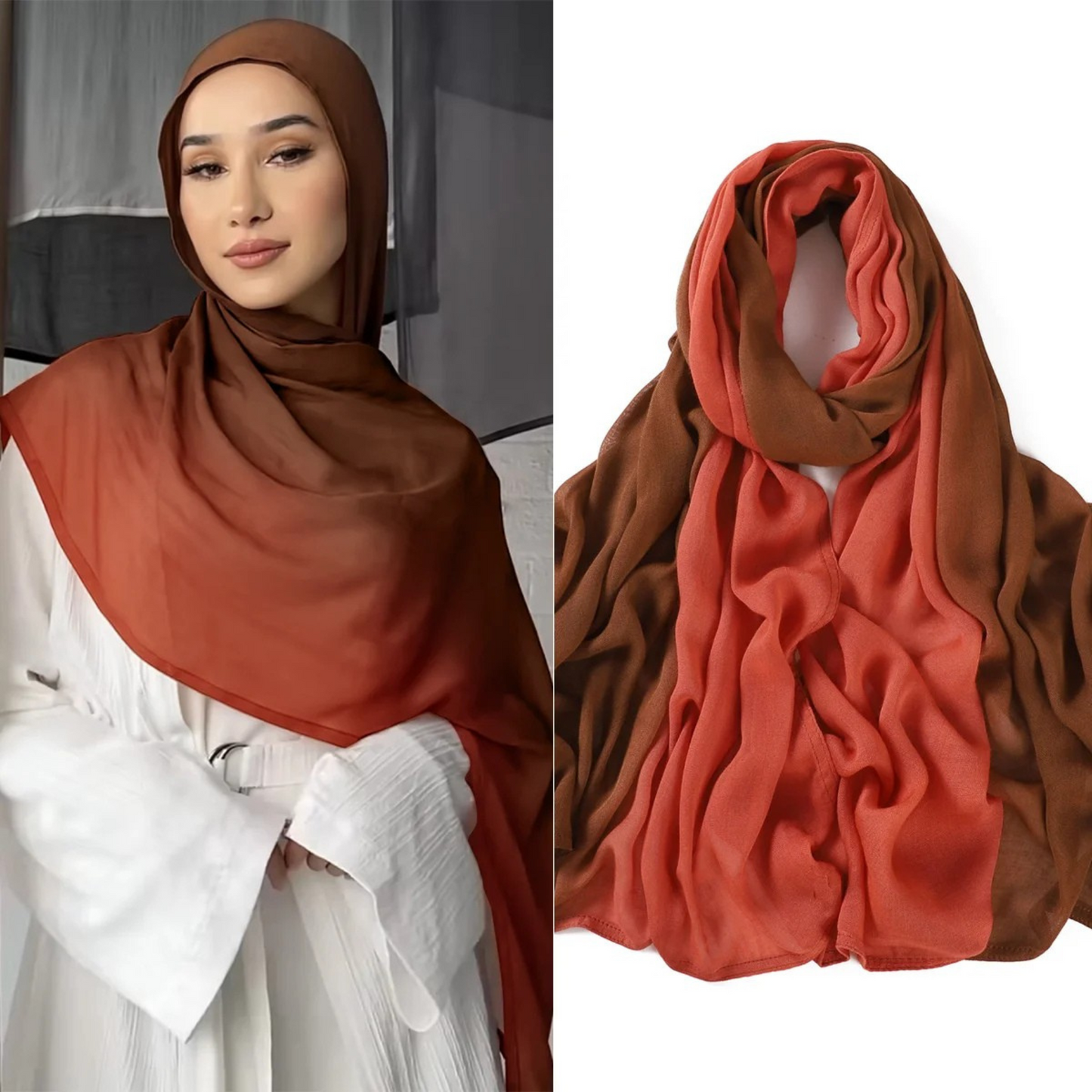 Ombre Gradient Modal Hijab Scarf