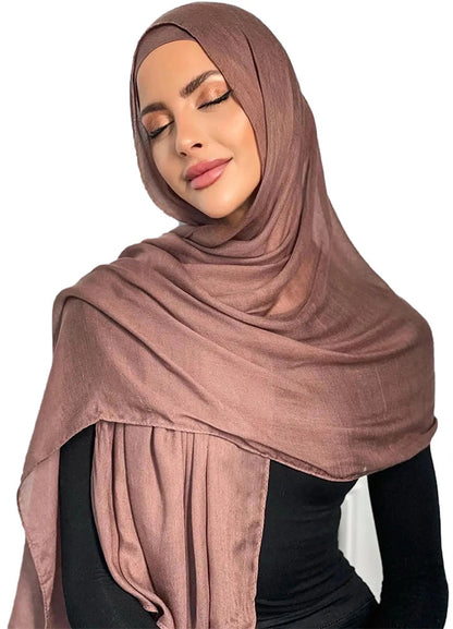 2-Piece Viscose Hijab Set with Matching Jersey Undercap