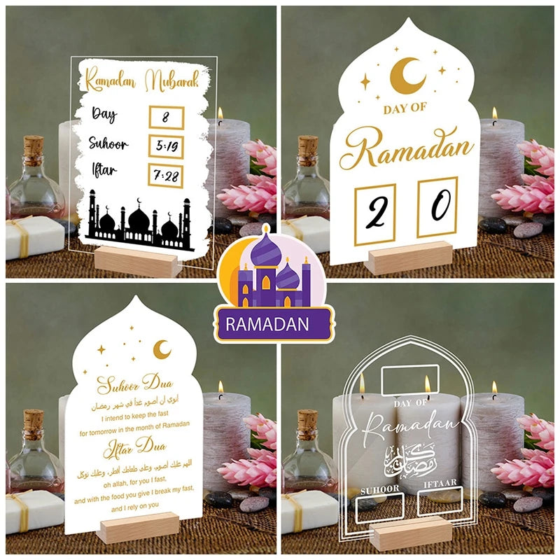 Wooden Ramadan Calendar Board