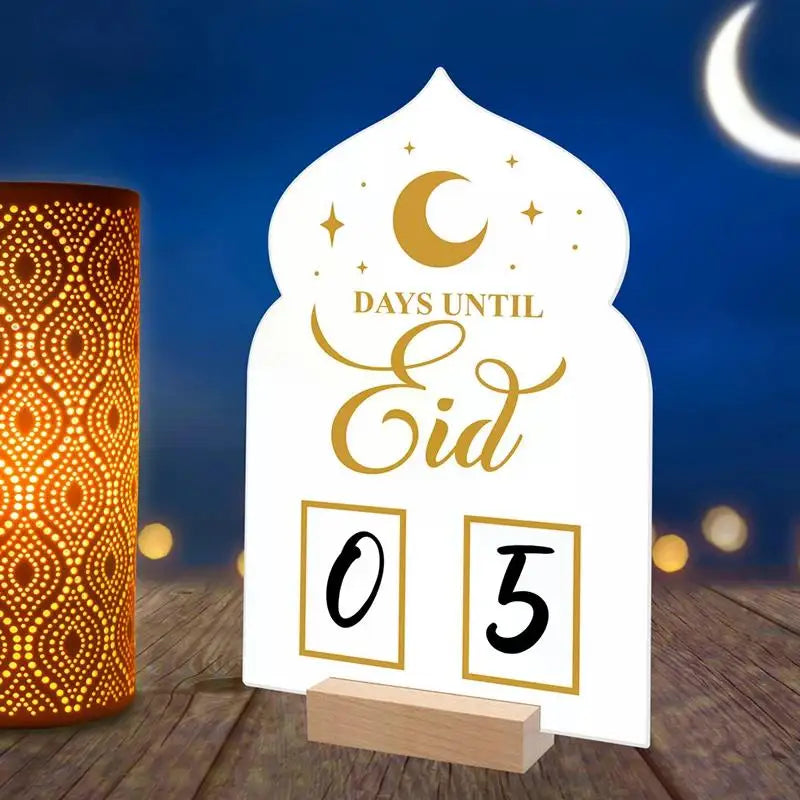 Wooden Ramadan Calendar Board