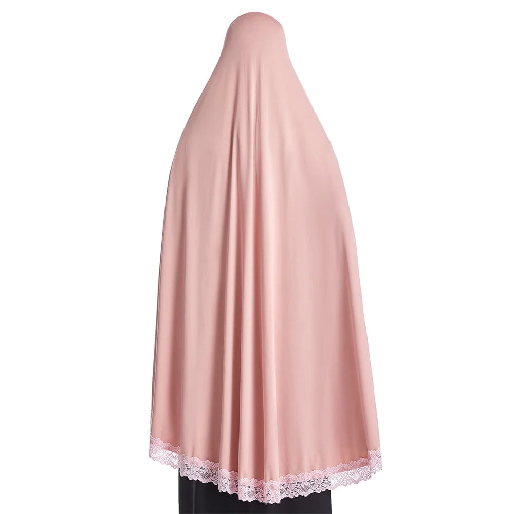 Long Khimar Eid Prayer Gown: Elegant Overhead Turban