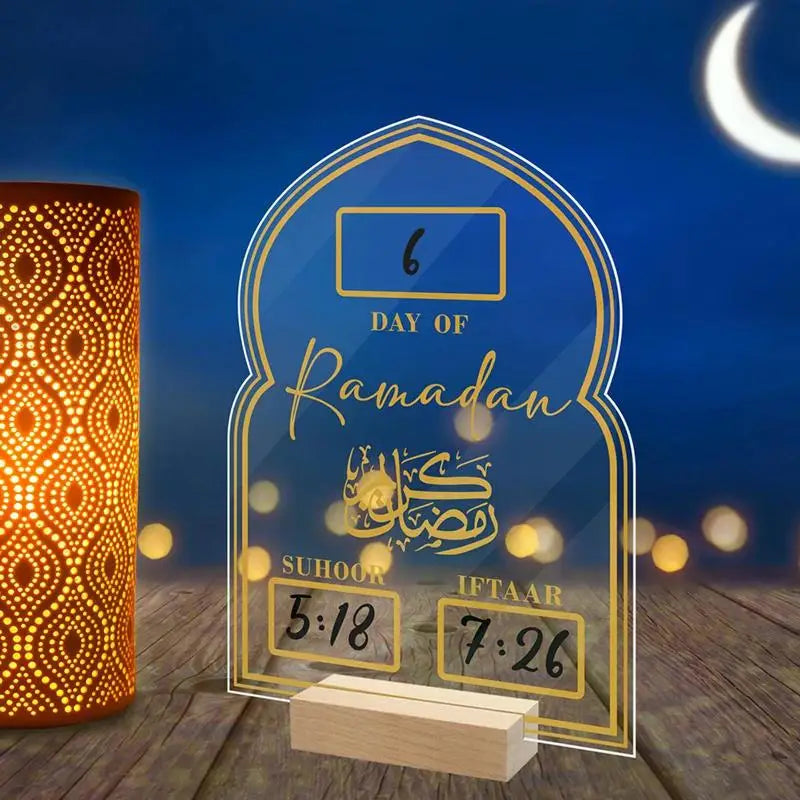 Wooden Ramadan Calendar Board