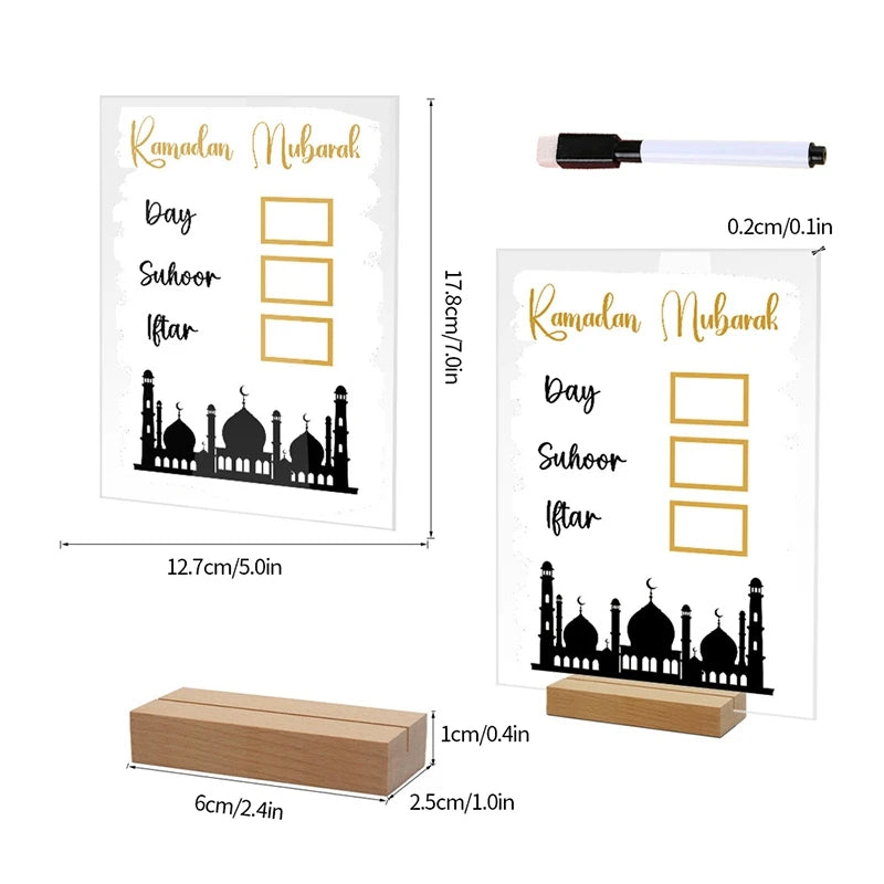 Wooden Ramadan Calendar Board