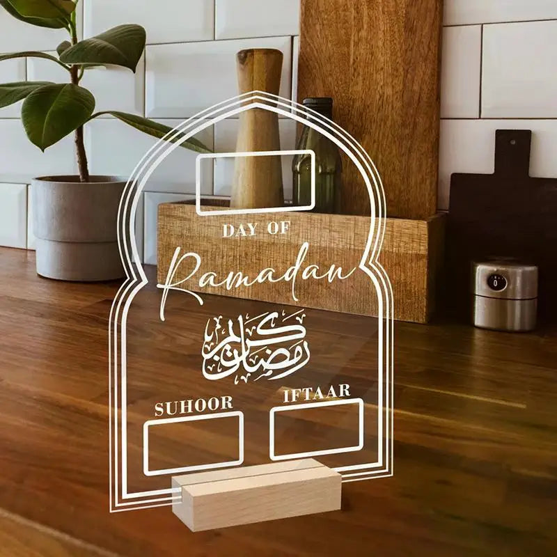 Wooden Ramadan Calendar Board