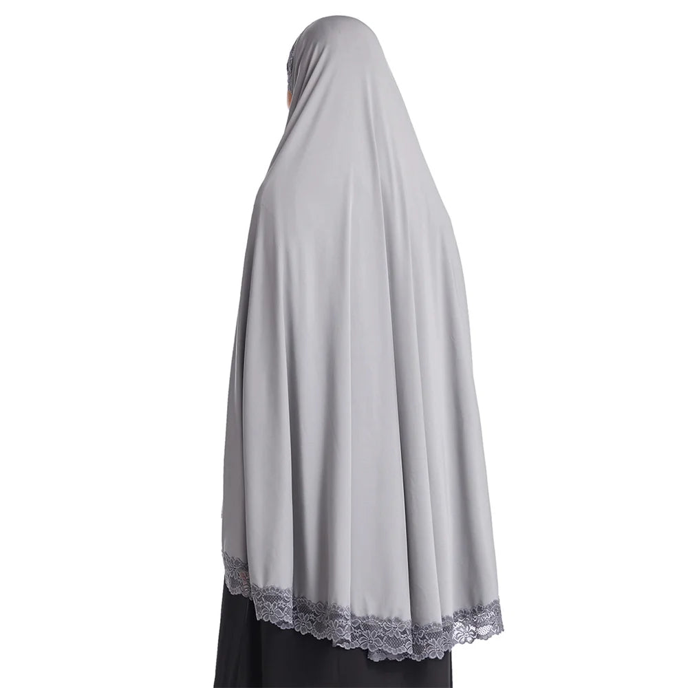 Long Khimar Eid Prayer Gown: Elegant Overhead Turban