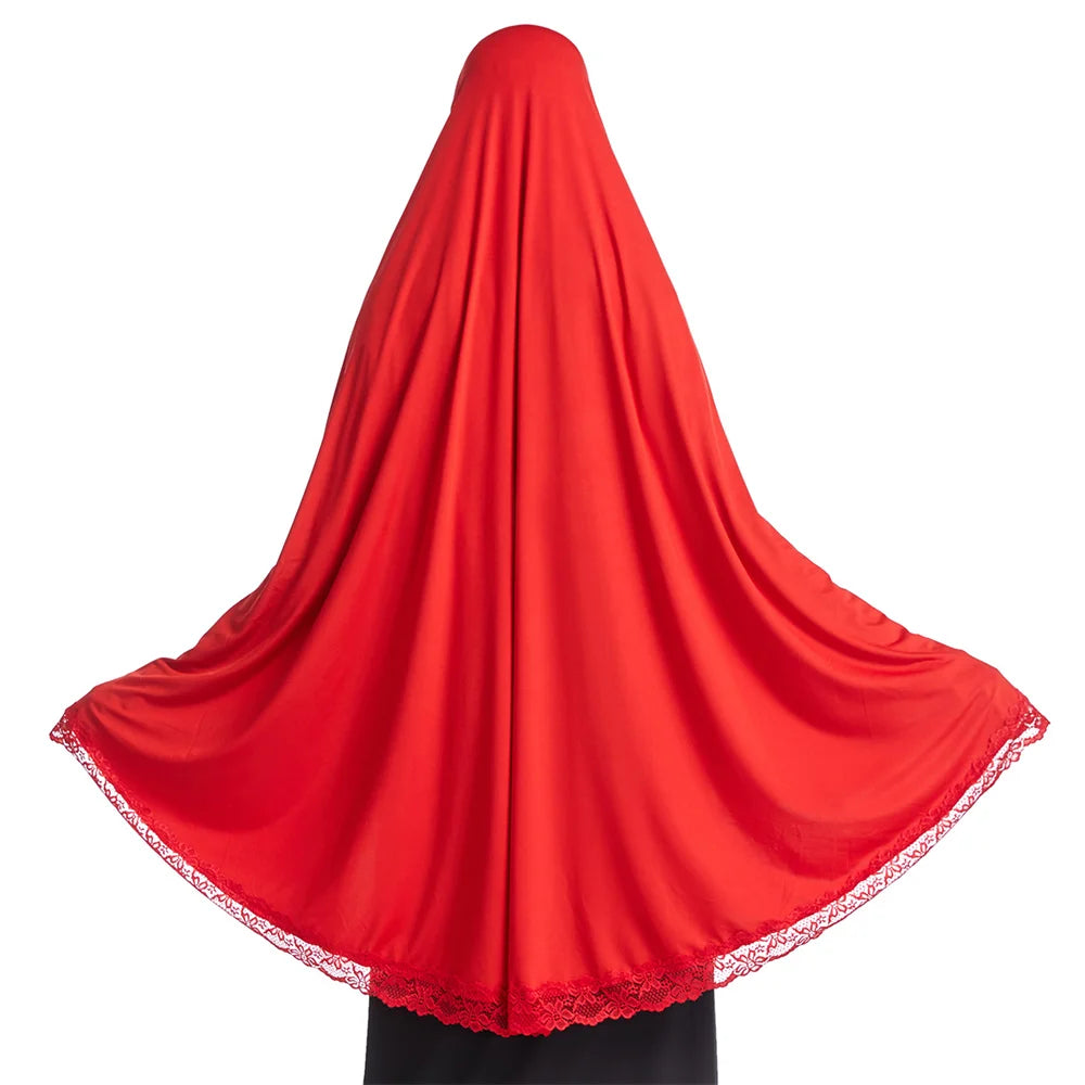 Long Khimar Eid Prayer Gown: Elegant Overhead Turban