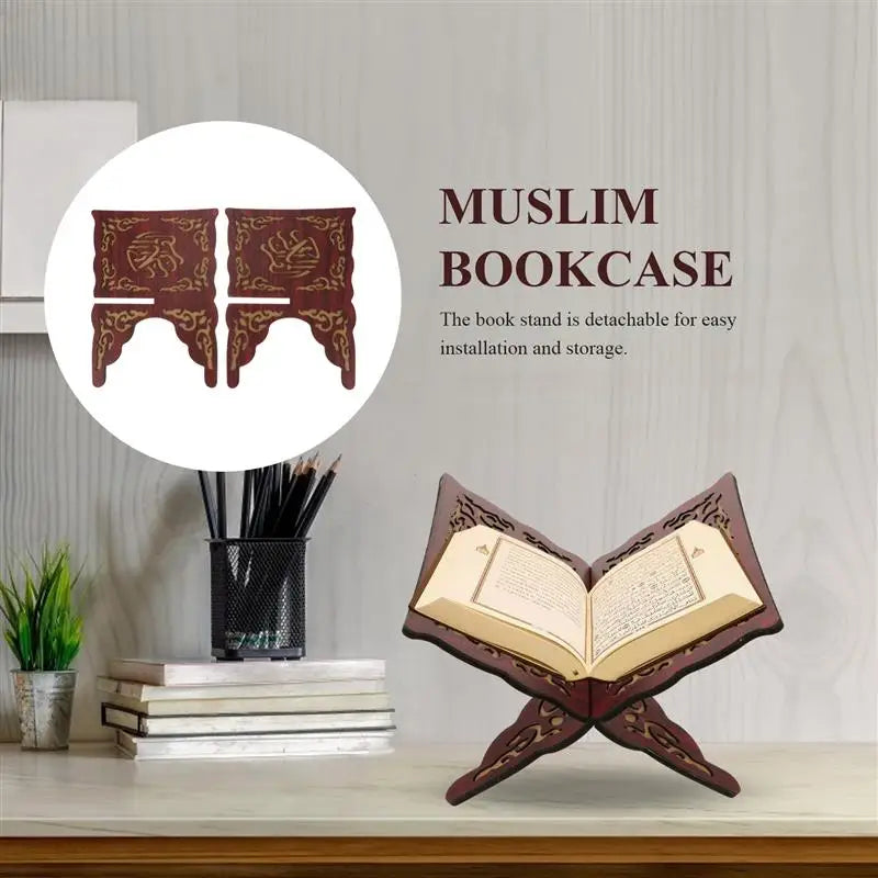 Wooden Eid Mubarak Quran Holder