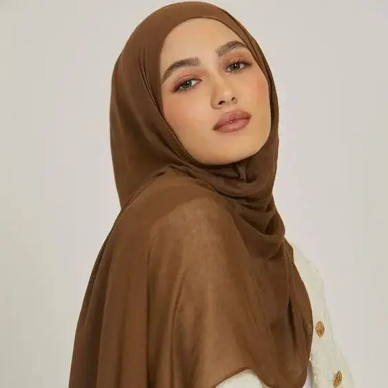 Thin Plain Viscose Rayon Hijab Scarf