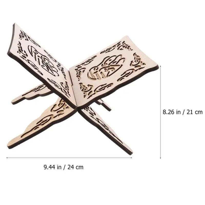 Wooden Eid Mubarak Quran Holder