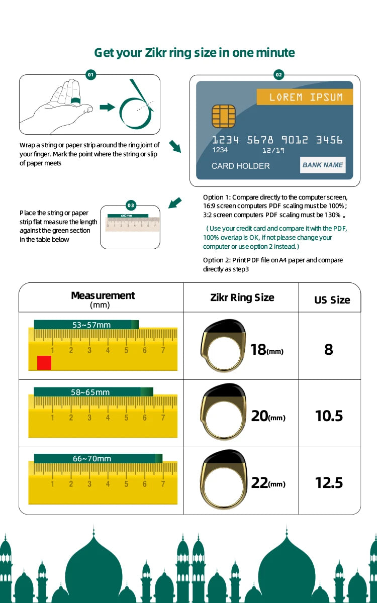 Smart Tasbih Ring Waterproof