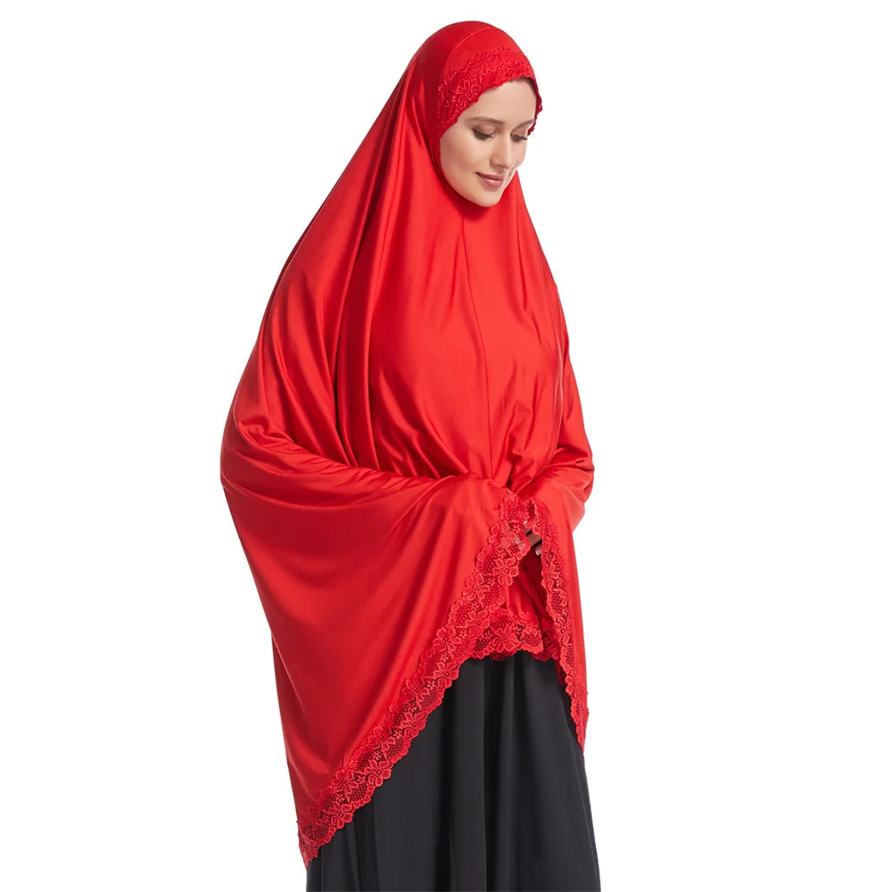 Long Khimar Eid Prayer Gown: Elegant Overhead Turban