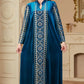 Elegant Winter Velvet Embroidered Abaya Thobe