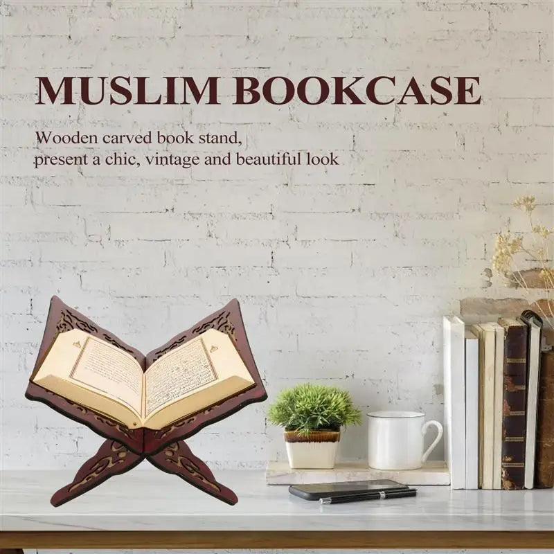 Wooden Eid Mubarak Quran Holder