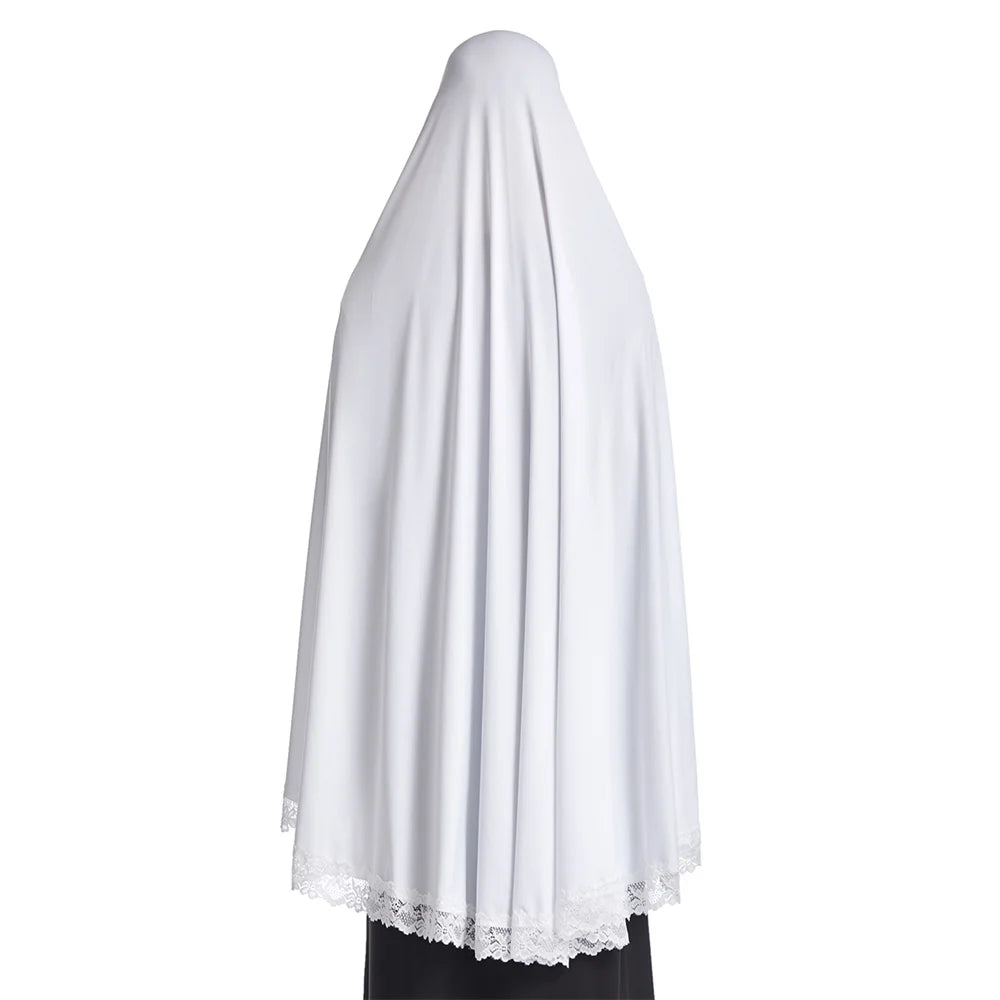 Long Khimar Eid Prayer Gown: Elegant Overhead Turban