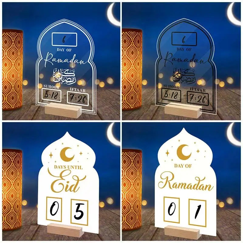 Wooden Ramadan Calendar Board