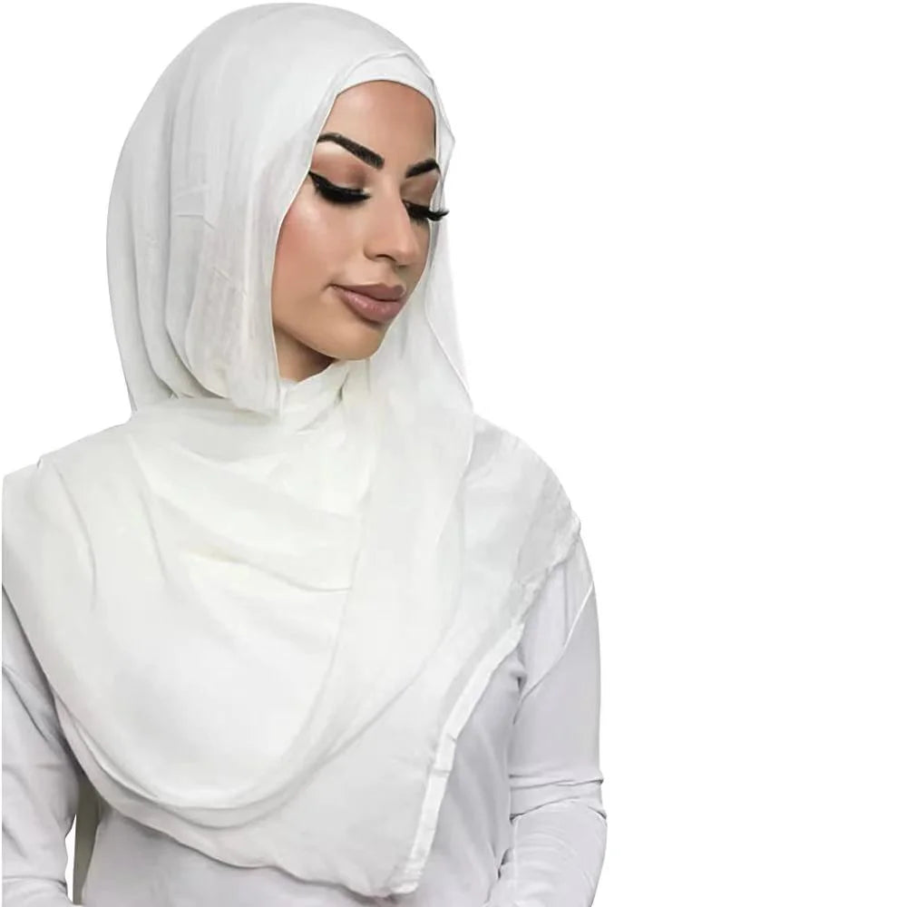 2-Piece Viscose Hijab Set with Matching Jersey Cap