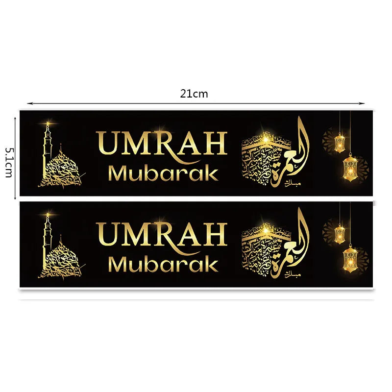 Umrah Mubarak Water Bottle Stickers