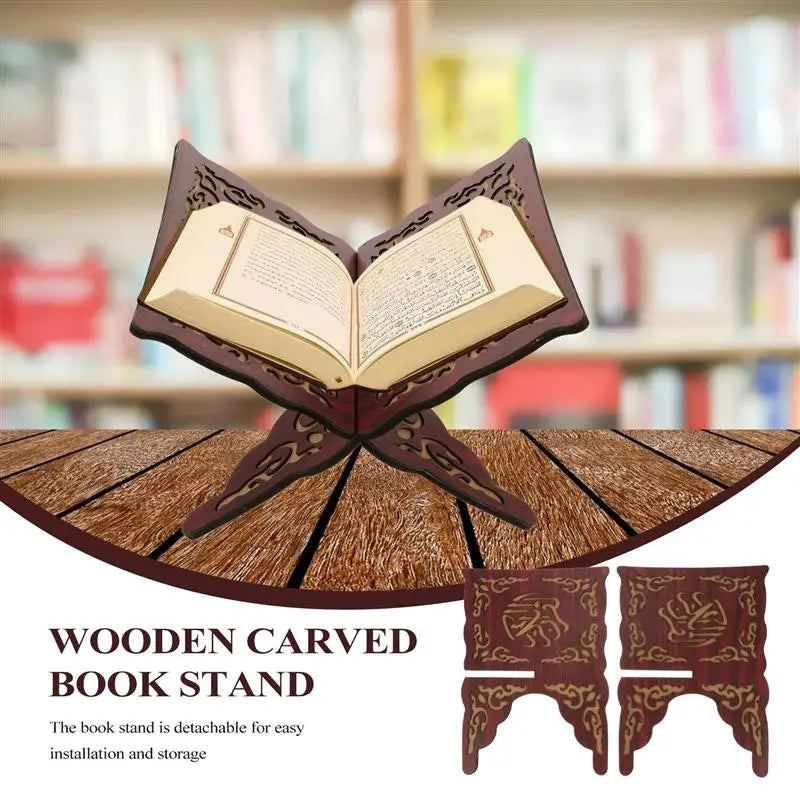 Wooden Eid Mubarak Quran Holder