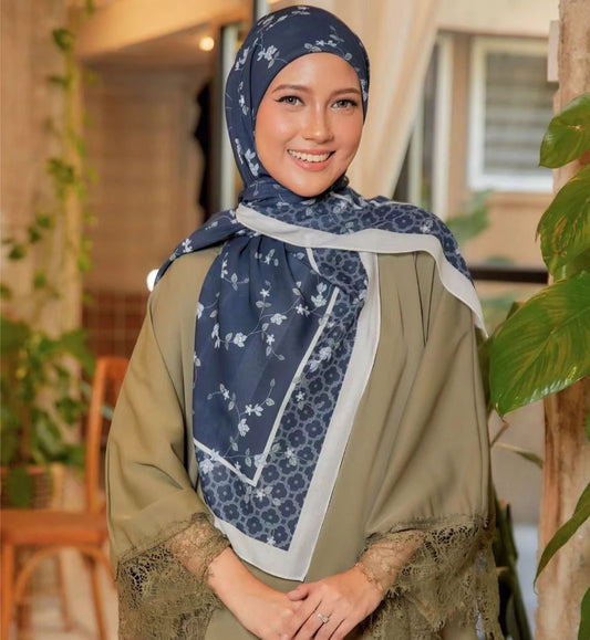 Cotton Printed Square Hijab