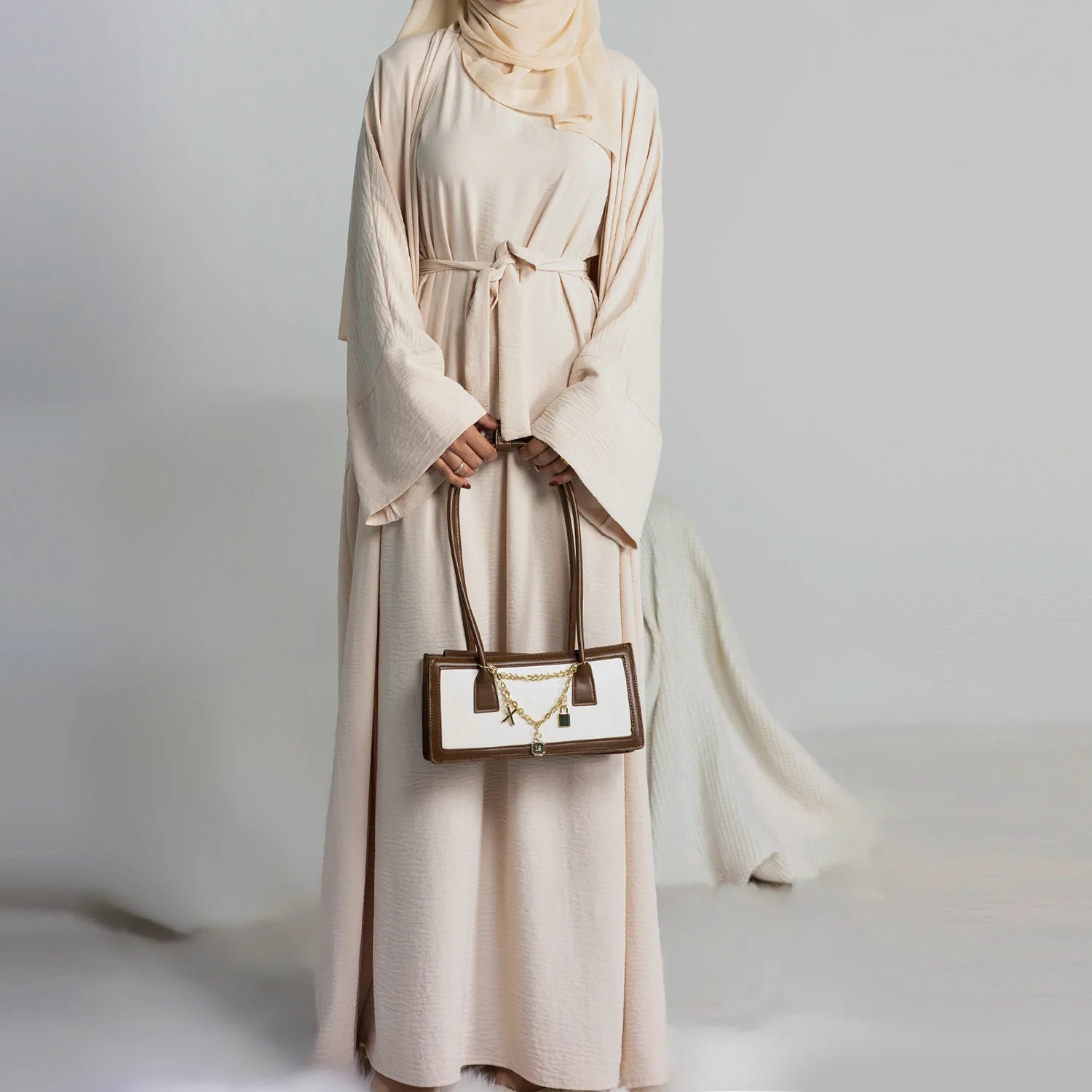 Dubai Two-Piece Abaya Set: Elegant Prayer Garment for 2024