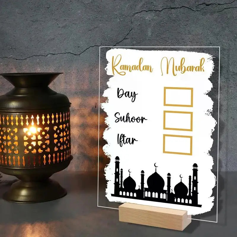 Wooden Ramadan Calendar Board