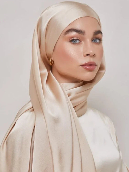 Luxurious Silk Satin Hijab Scarf