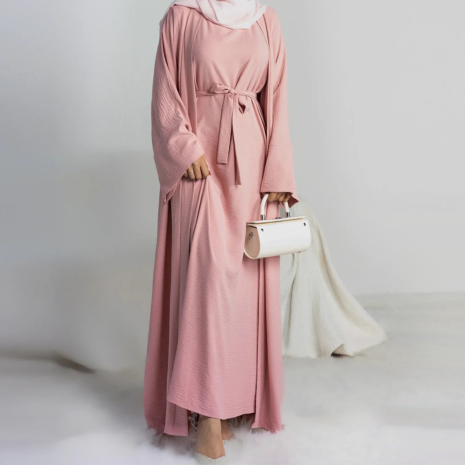 Dubai Two-Piece Abaya Set: Elegant Prayer Garment for 2024