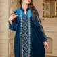 Elegant Winter Velvet Embroidered Abaya Thobe