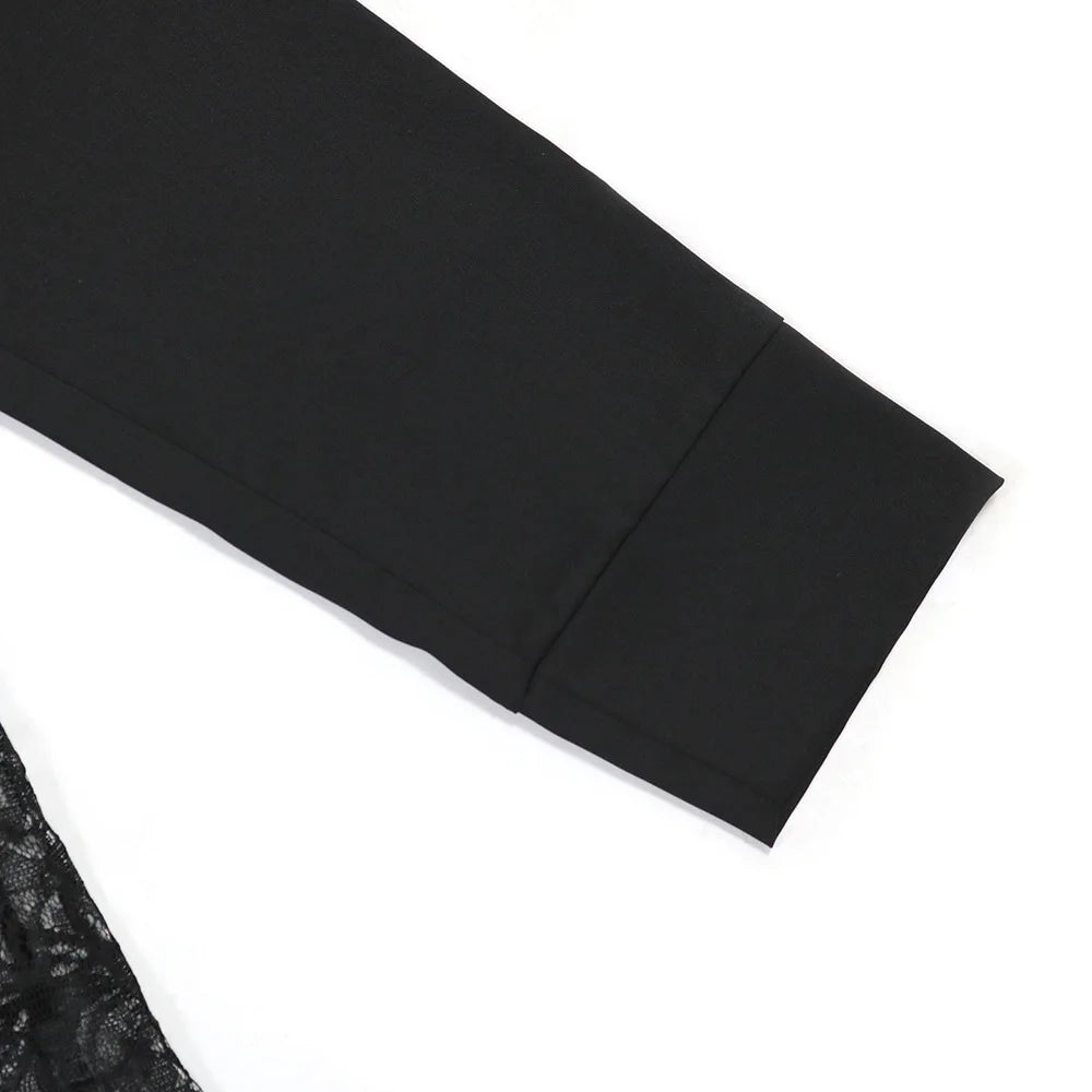 Black Lace Eid Abaya Cardigan