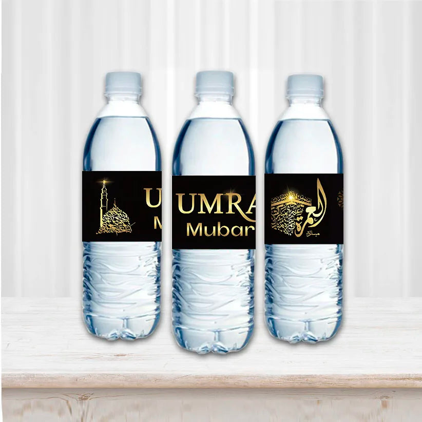 Umrah Mubarak Water Bottle Stickers