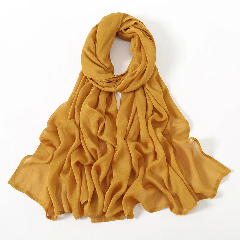 Thin Plain Viscose Rayon Hijab Scarf