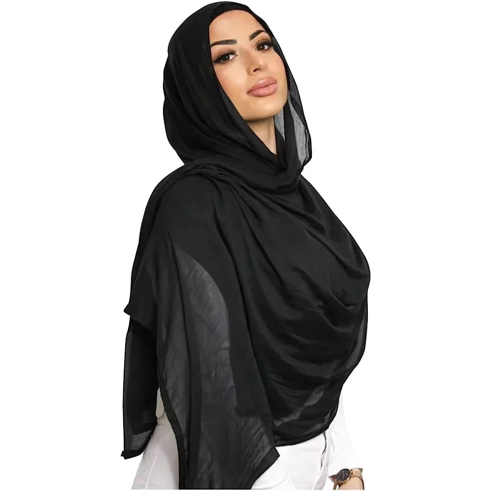 2-Piece Viscose Hijab Set with Matching Jersey Cap