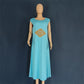 Elegant Two-Piece Gold Embroidered Kaftan Set