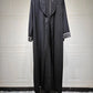 Moroccan-Inspired Floral Embroidery Open Abaya