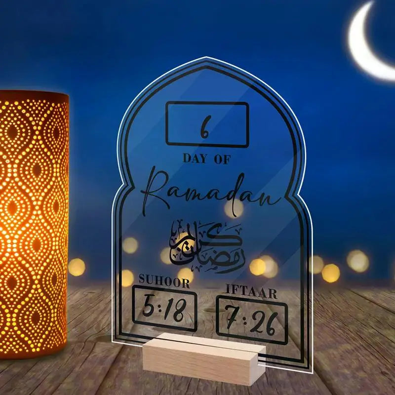 Wooden Ramadan Calendar Board