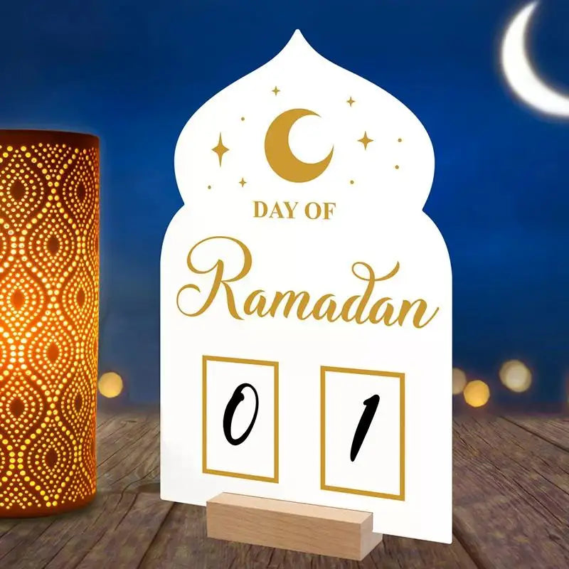 Wooden Ramadan Calendar Board