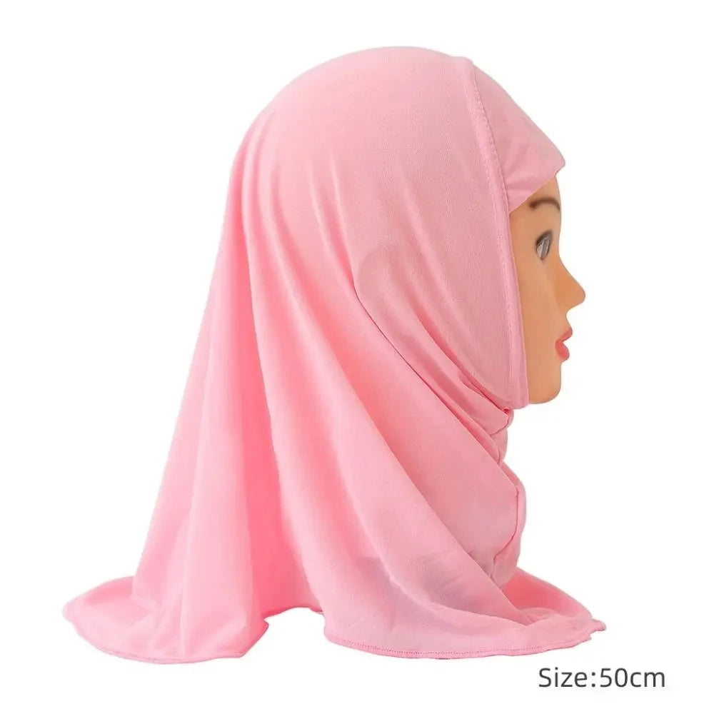 Soft Stretch Hijab for Girls – Ages 2-7