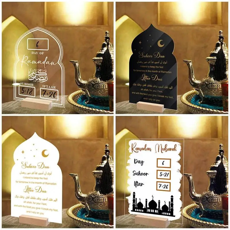 Wooden Ramadan Calendar Board