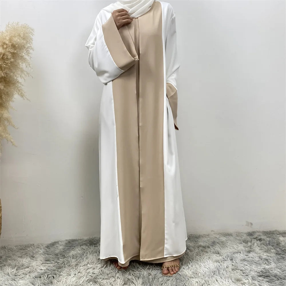 Dubai Contrast Abaya Set:  For Ramadan & Special Occasions