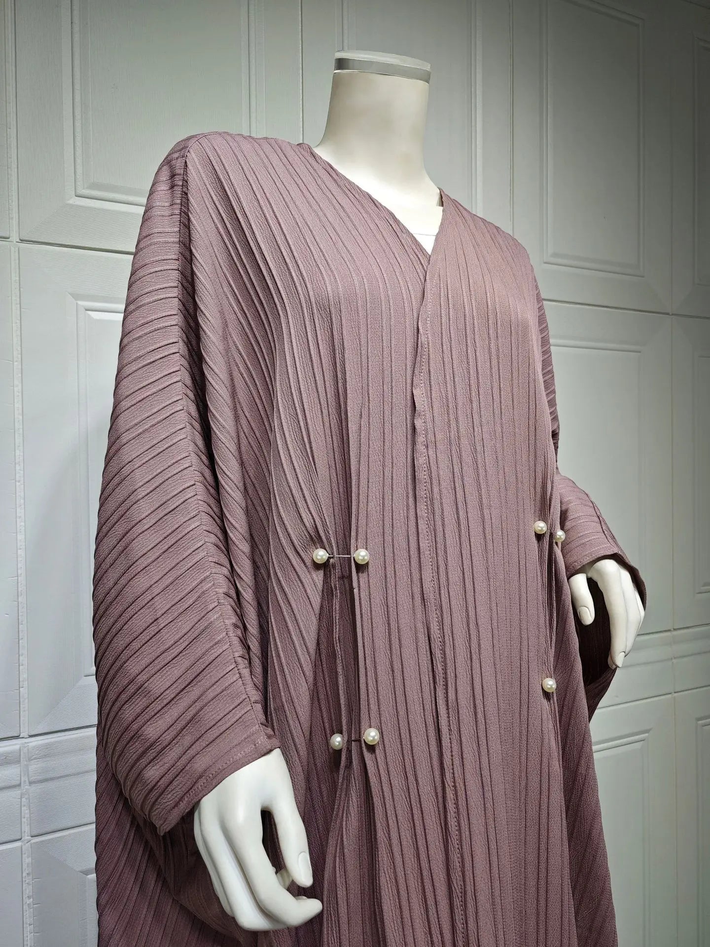 Striped Open Abaya :Casual & Turkish-Inspired