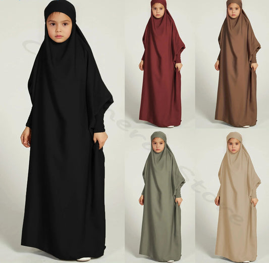 Girls' Ramadan Abaya Dress – Gift for Kids