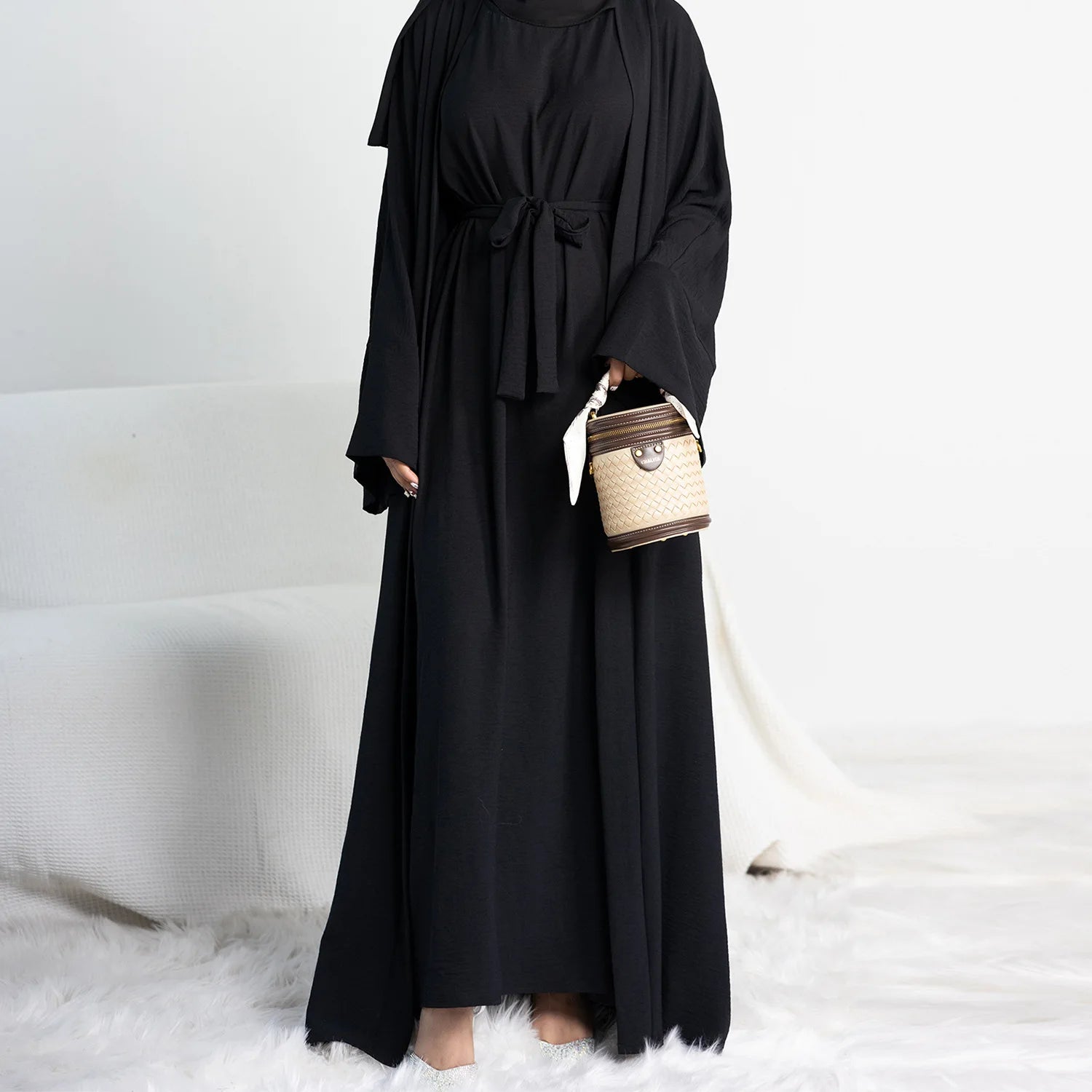 Dubai Two-Piece Abaya Set: Elegant Prayer Garment for 2024