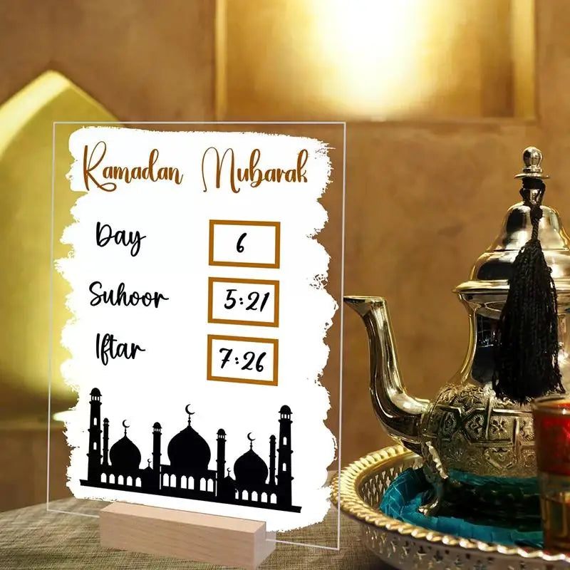 Wooden Ramadan Calendar Board