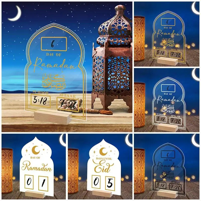 Wooden Ramadan Calendar Board